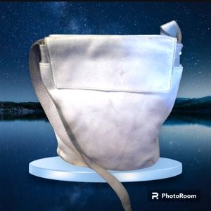 Latico NJ USA silver/blue leather crossbody bag